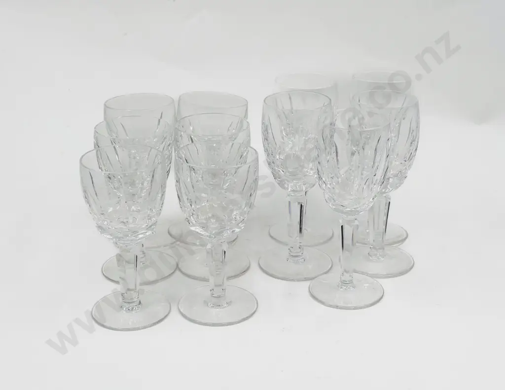 Six and Five Waterford Cut Crystal Sherry and Port Goblets Image 1++