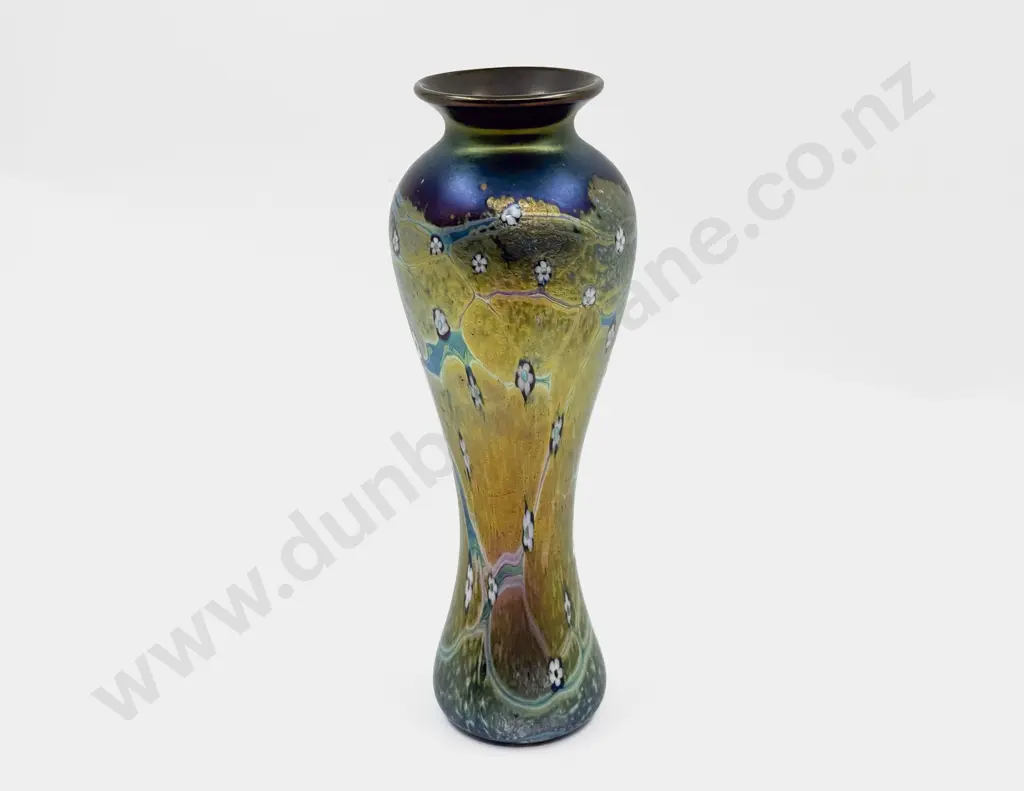 Okra 1992 Iridescent Glass Vase Image 1++