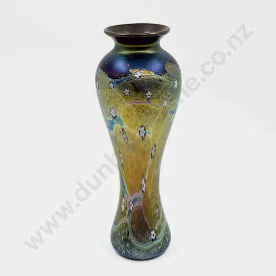 Okra 1992 Iridescent Glass Vase