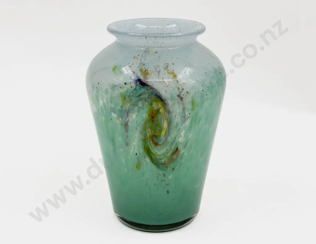 Monart Glass Moncrieff Scotland Vase Still with Paper Label Image 1++