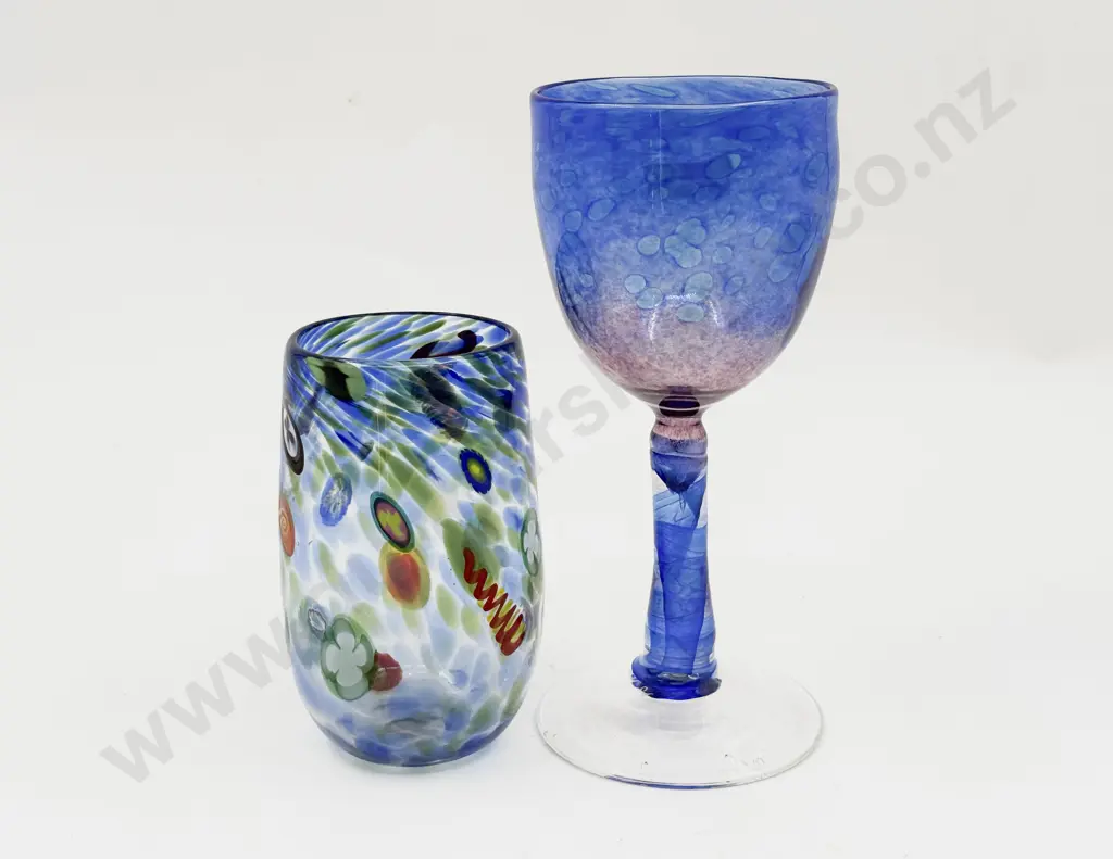 Garry Nash '98 Tumbler Vase and Unidentified Goblet Image 1++