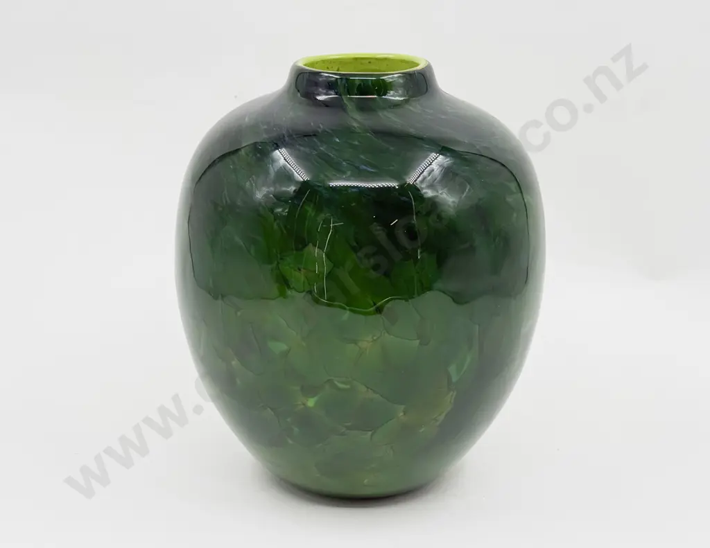 Garry Nash '17 Green on Green Overlaid Vase Image 1++