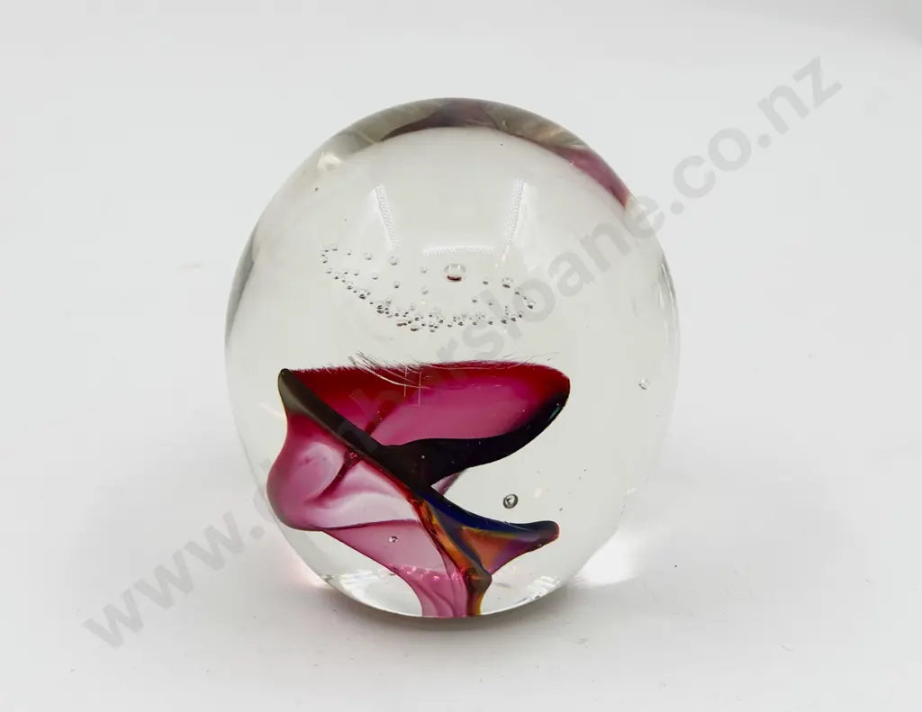 Peter Raos 1992 Swirl and Bubble Paper Weight Image 1++