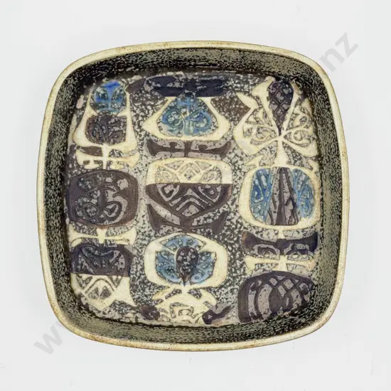 Royal Copenhagen 1969-1974 Fajance Square Shallow Dish