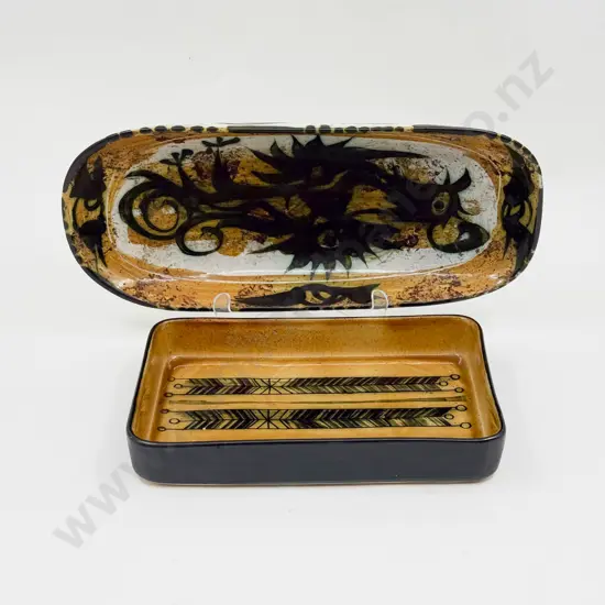 C1960's Celtic Pottery Newlyn Cornwall Phoenix Design Dish & Other