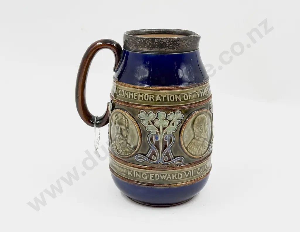 Doulton Lambeth Edward VII Coronation Jug Image 1++