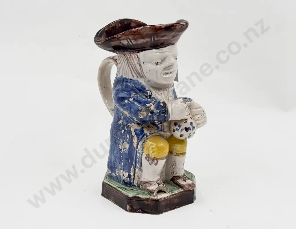Early C19th Prattware Original Toby Jug Image 1++