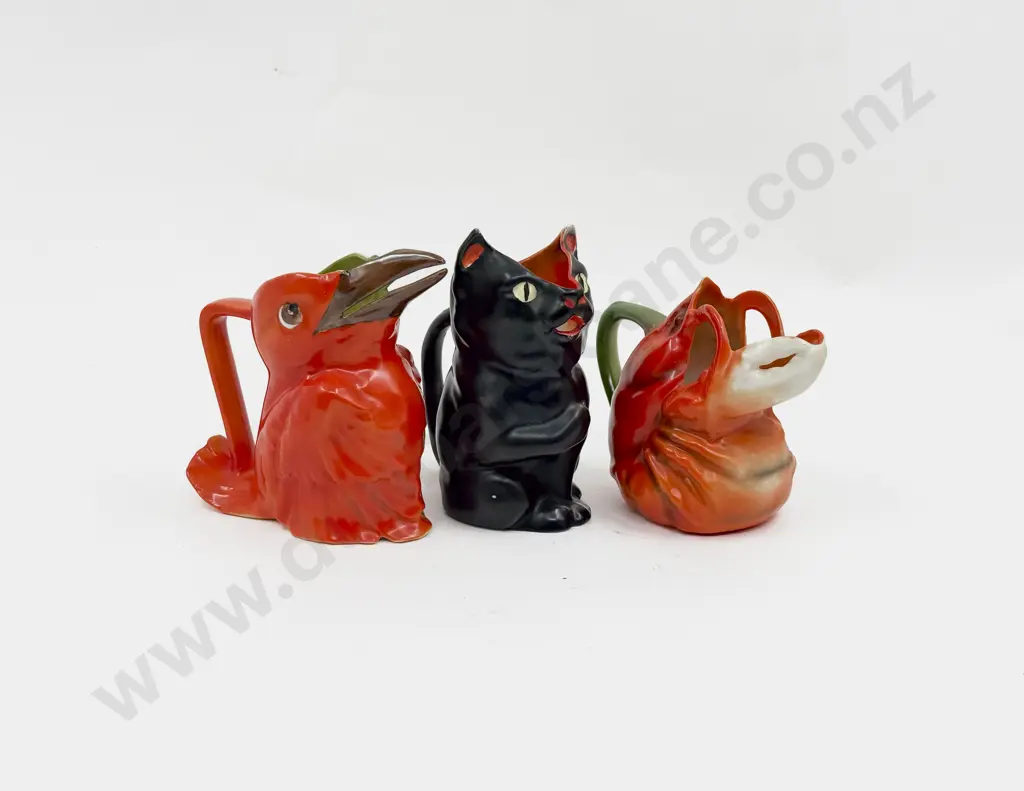 Royal Bayreuth Animal Jugs of Kingfisher Cat & Lobster Image 1++