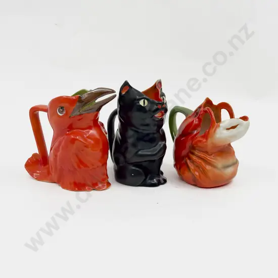 Royal Bayreuth Animal Jugs of Kingfisher Cat & Lobster