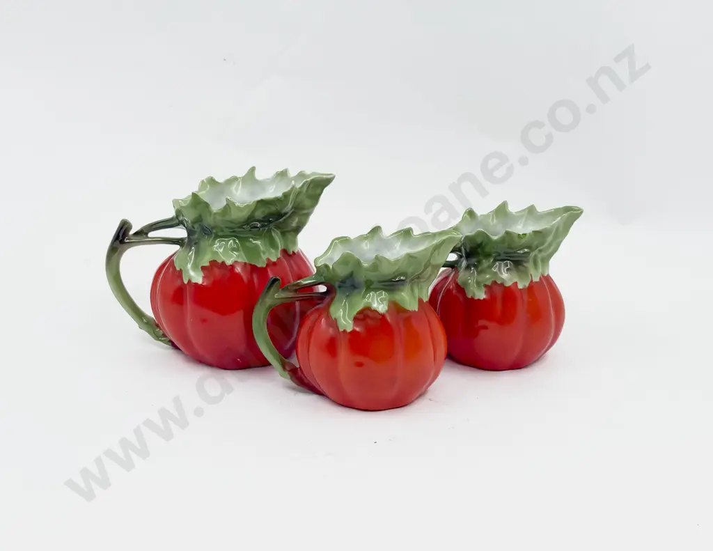 Royal Bayreuth Three Tomato Moulded Jugs Image 1++