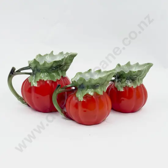 Royal Bayreuth Three Tomato Moulded Jugs
