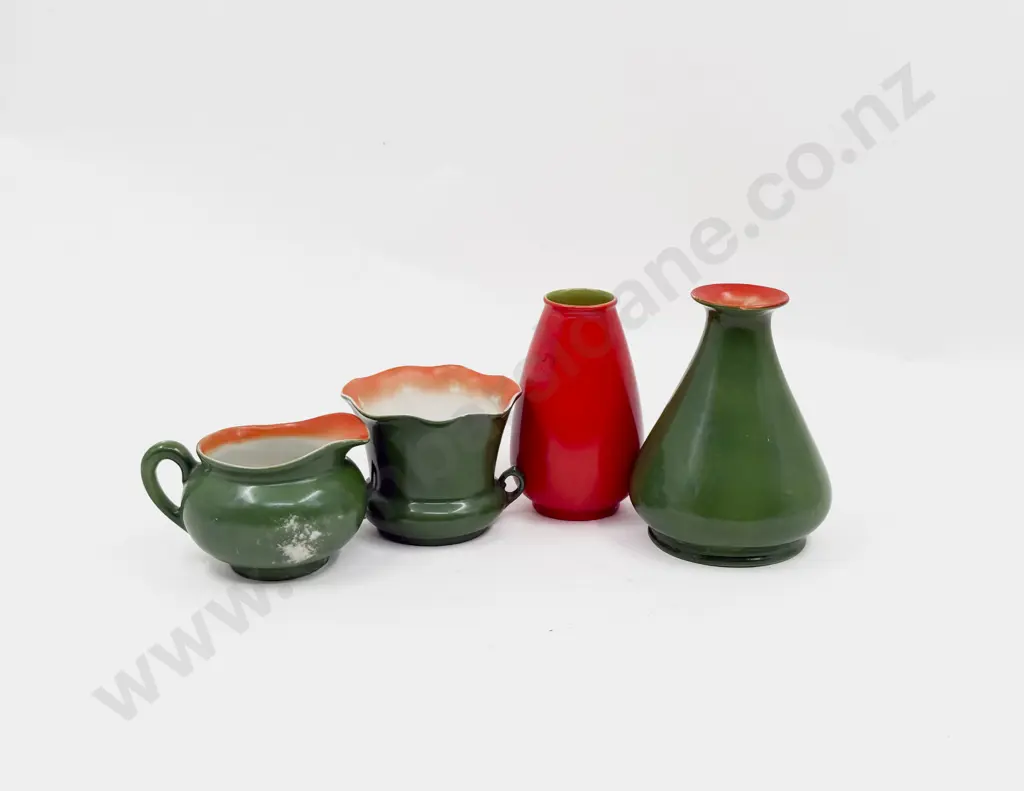 Royal Bayreuth Plain Glazed Jug Posy & Two Vases Image 1++