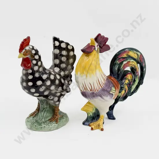 Wedgwood & Co Rooster Model & Unmarked Hen