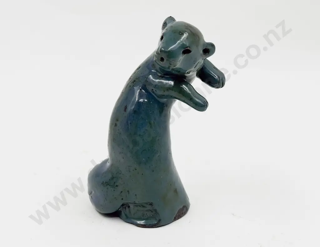 Studio Pottery Glazed Terracotta Otter Model Image 1++