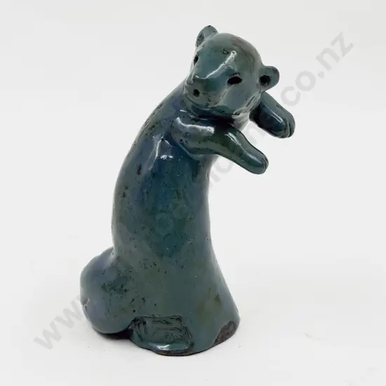 Studio Pottery Glazed Terracotta Otter Model