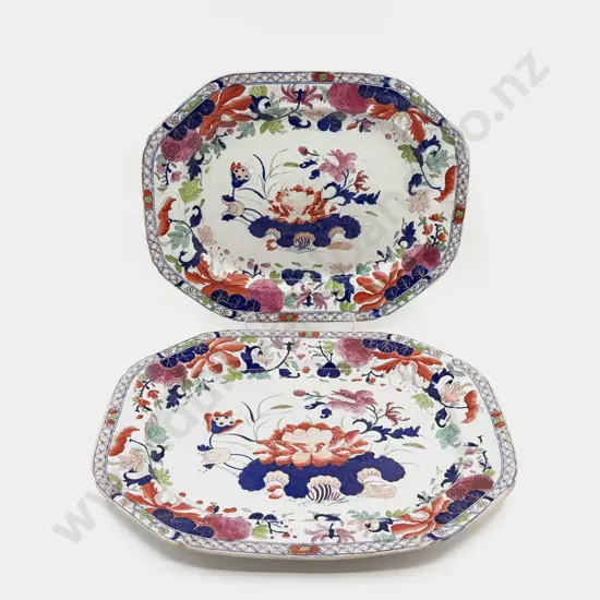 Graduated Pair Early C19th Ironstone Ashets