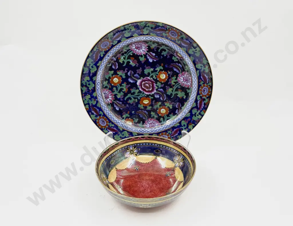 Booths Jacobean Head Rack Plate & Grimwades Lustre Glazed Bowl Image 1++