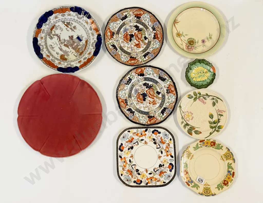 Nine Assorted Plates & Platters incl Clarice Cliff Image 1++