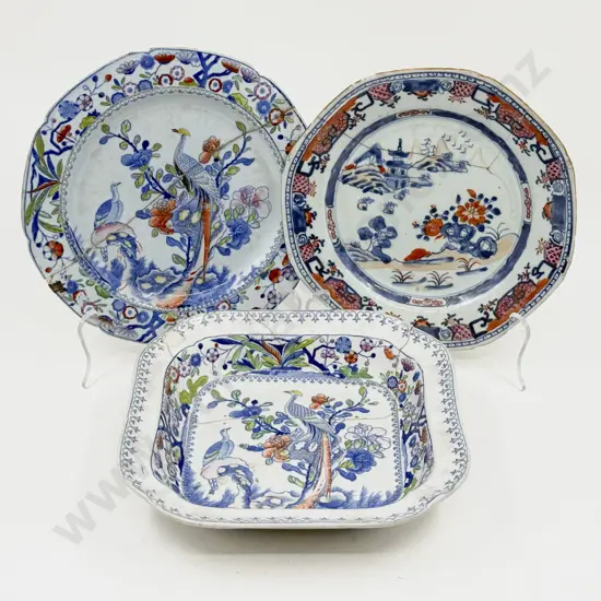 Mid C19th Masons Dish Plate & Other (a/f)