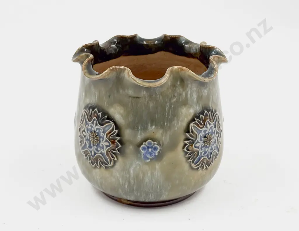 Royal Doulton Stoneware Art Nouveau Design Planter Image 1++