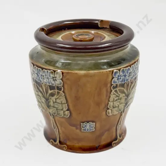 Royal Doulton Stoneware Art Nouveau Design Tobacco Barrel