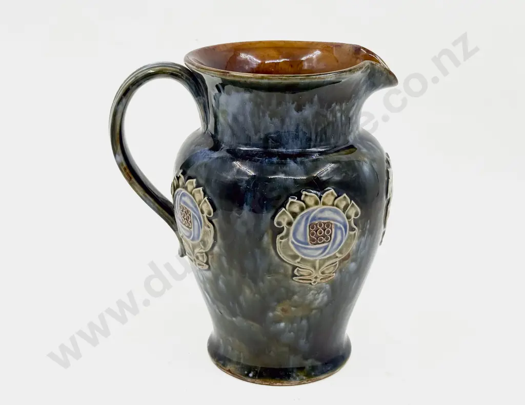 Royal Doulton Stoneware Art Nouveau Design Water Pitcher Image 1++