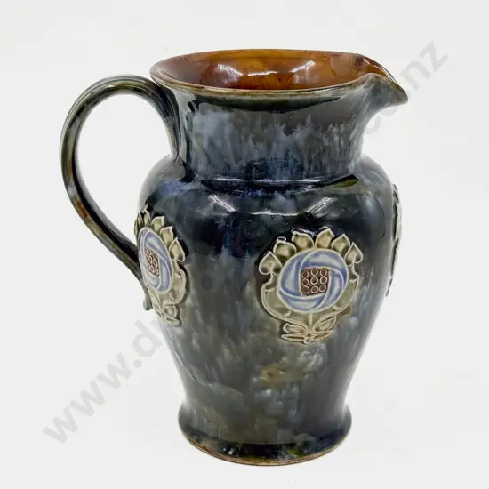 Royal Doulton Stoneware Art Nouveau Design Water Pitcher