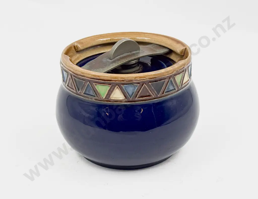 Royal Doulton Stoneware Arts & Crafts Design Tobacco Barrel Image 1++