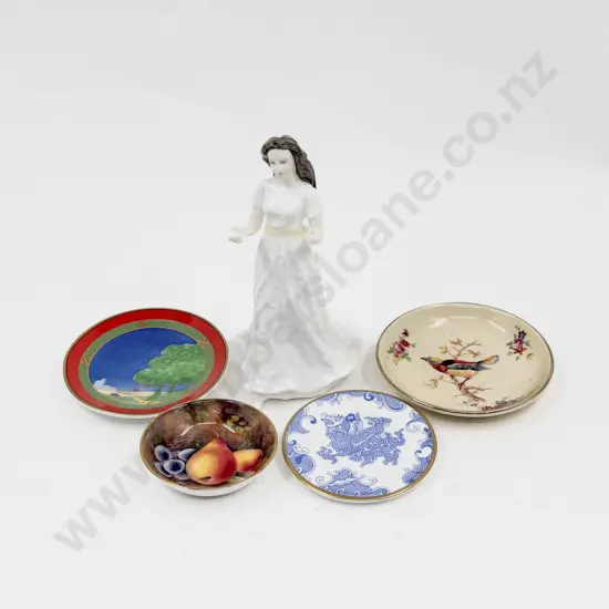 Royal Doulton Sentiments Greetings HN4250 Figure & Four Various Jam Dishes