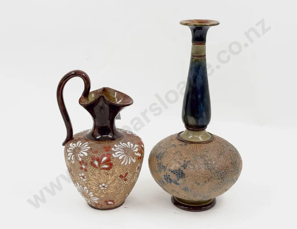 Royal Doulton Slaters Stoneware Specimen Vase & Ewer Image 1++