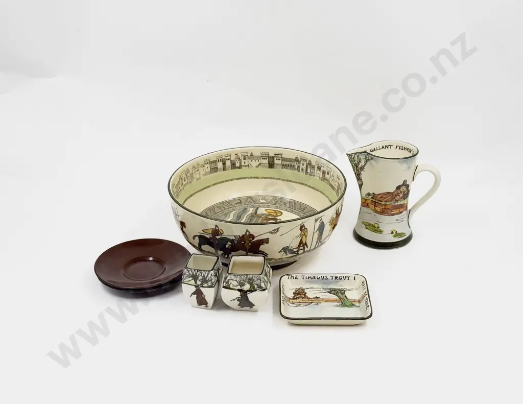 Royal Doulton Series Ware Fruit Bowl Jug Two Pots & Dish Image 1++