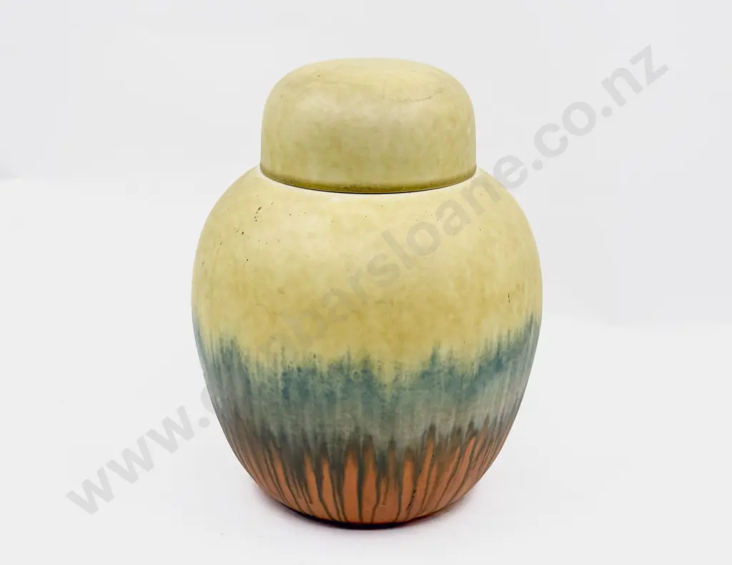 Art Deco Large Ruskin Ginger Jar & Cover Image 1++
