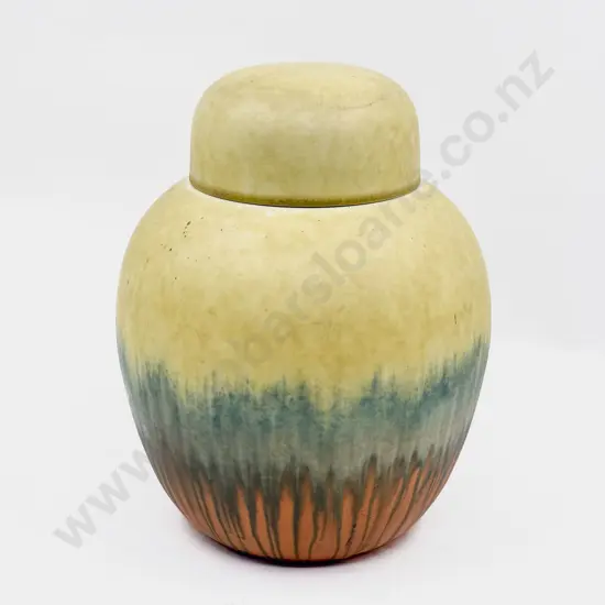 Art Deco Large Ruskin Ginger Jar & Cover