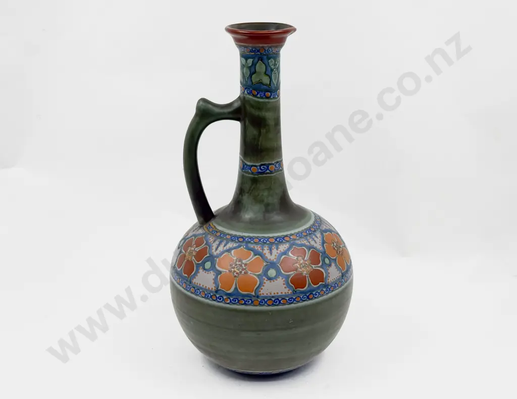 Early C20th Gouda Holland MVH ROBA 907 Ewer Image 1++