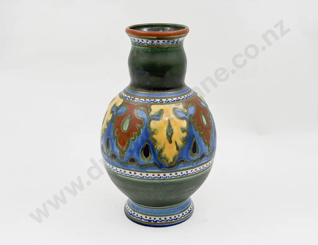 Early C20th Gouda Holland TVD EMMY 2141 Mantel Vase Image 1++