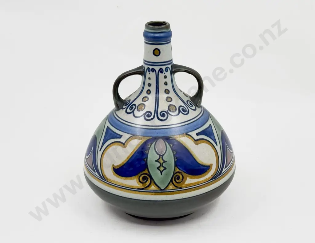 Early C20th Gouda Holland Damascus Handled Specimen Bottle Image 1++