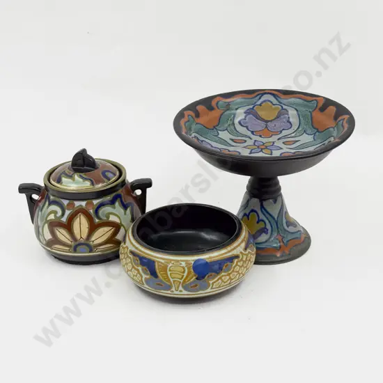 Early C20th Gouda Holland Adzar 254 Tazza