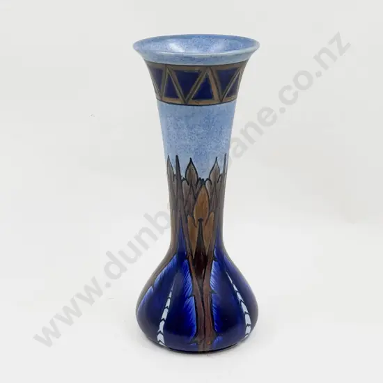 Tunstall Chameleon Ware Hand Painted Long Stemmed Vase