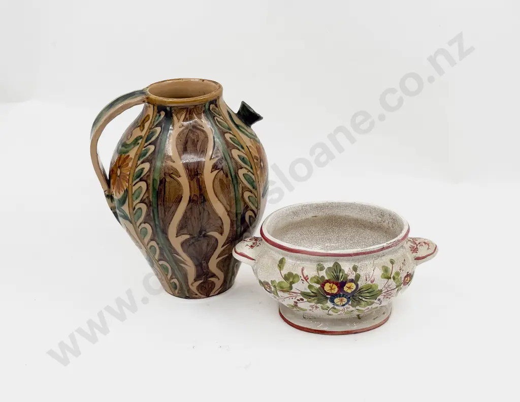 Decorative Italian Oil Ewer & Pot Image 1++
