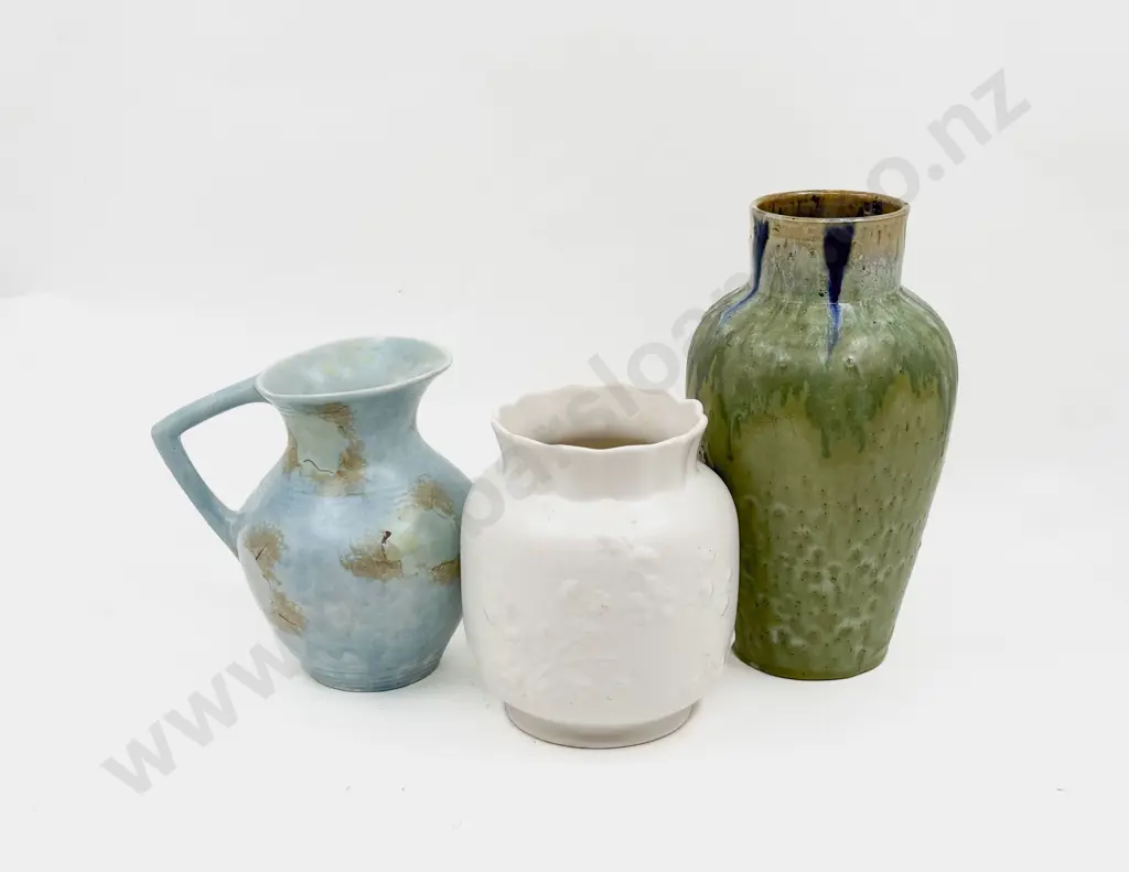 Shorter & Sons Whiteware Vase Beswick Ewer & Studio Pottery Vase Image 1++
