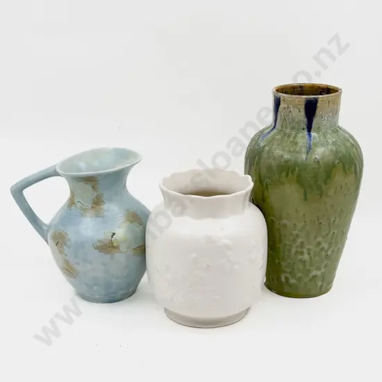 Shorter & Sons Whiteware Vase Beswick Ewer & Studio Pottery Vase