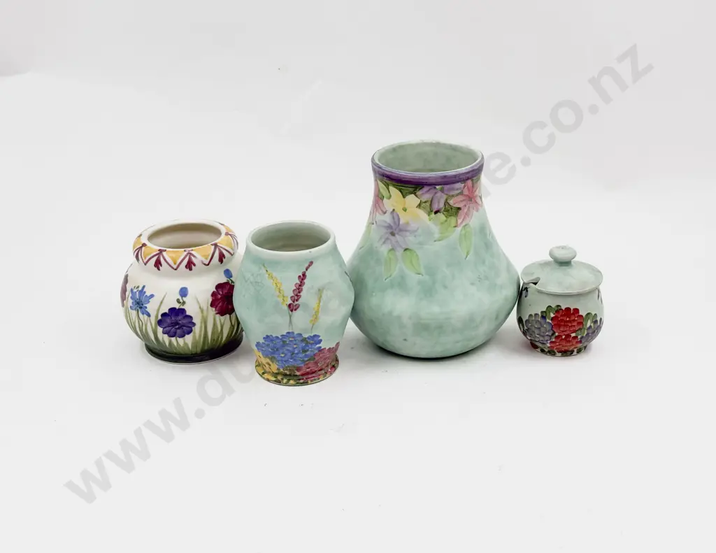 Four Pieces Hand Painted Radford Pottery Image 1++