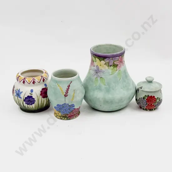 Four Pieces Hand Painted Radford Pottery