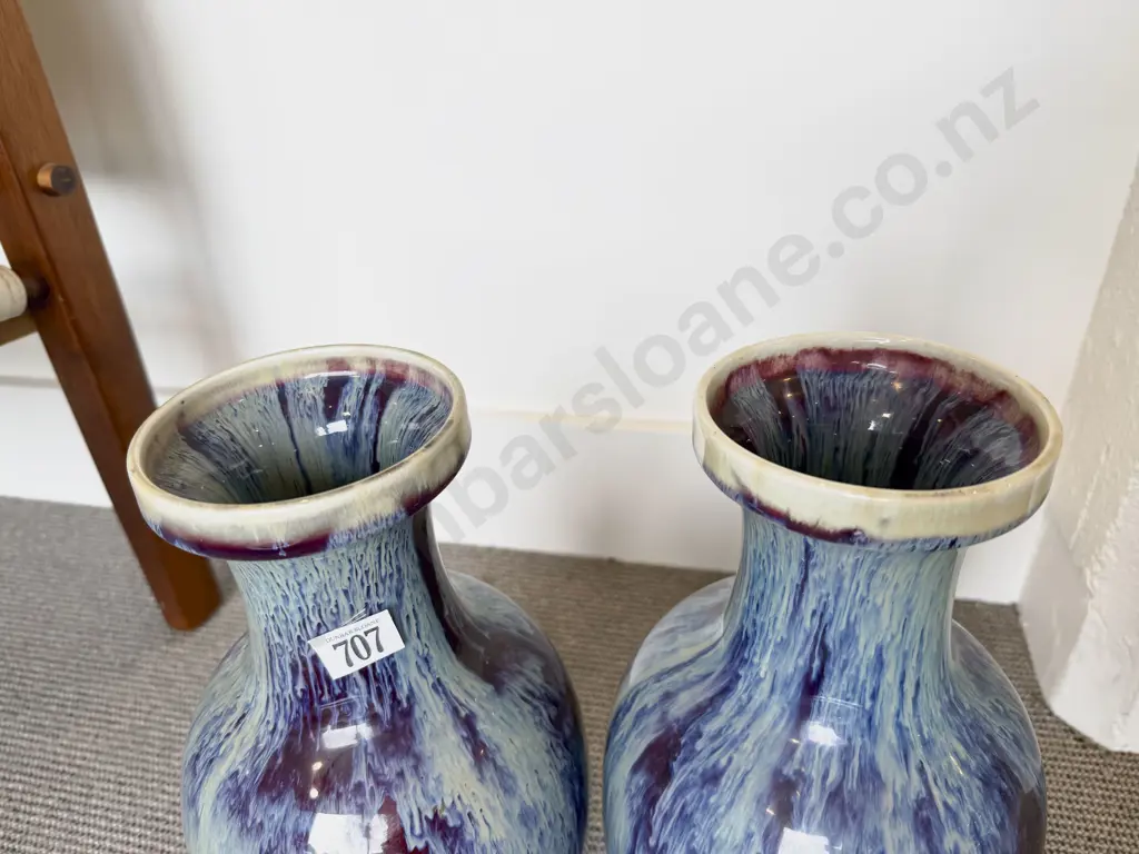 Pair Chinese Sang De Boeuf Mantel Vases Image 1++