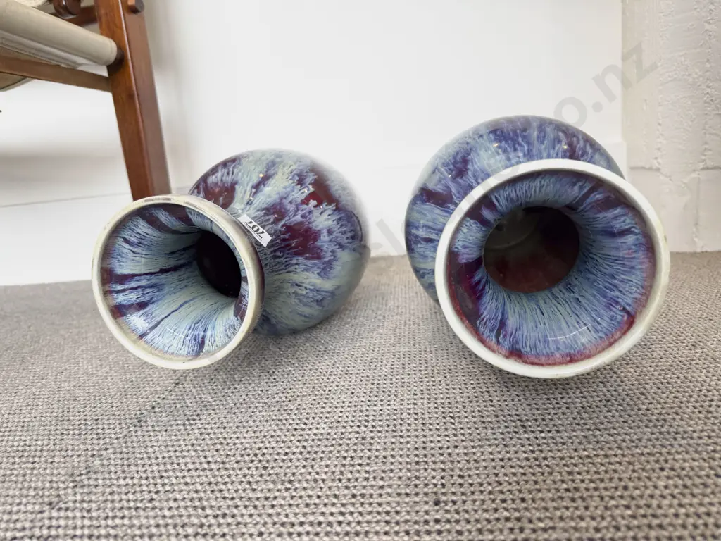 Pair Chinese Sang De Boeuf Mantel Vases Image 1++