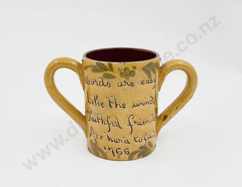 Exeter Pottery Motto Ware Loving Cup Image 1++