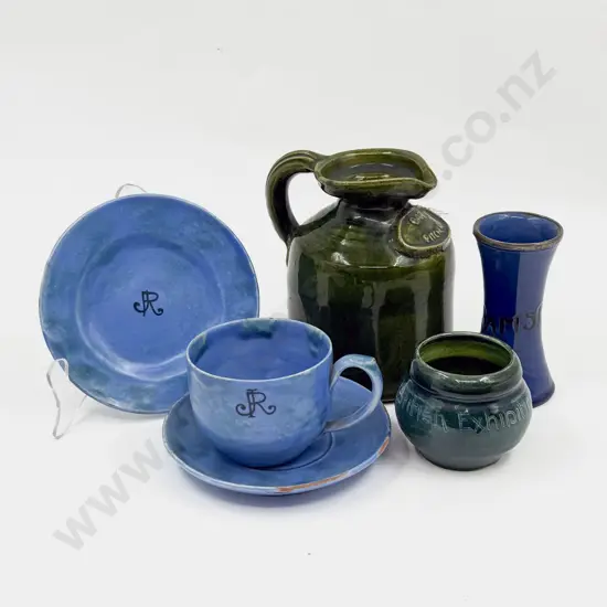 Five Pieces Brannum & Other Labelled Pottery