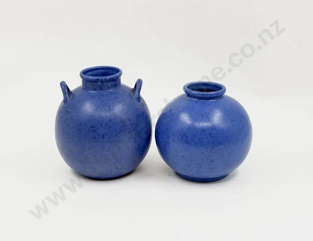 Two English Pottery Spherical Pots Image 1++