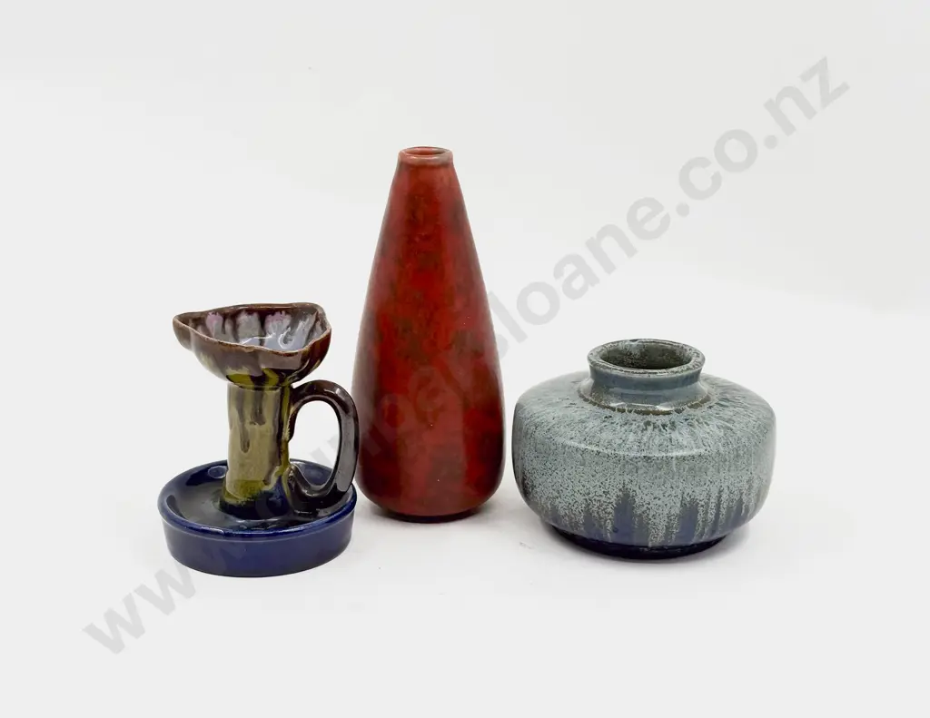 English Studio Three Pottery Pots Image 1++