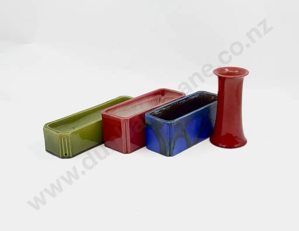 Three Various Bretby Flower Troughs & Vase Image 1++